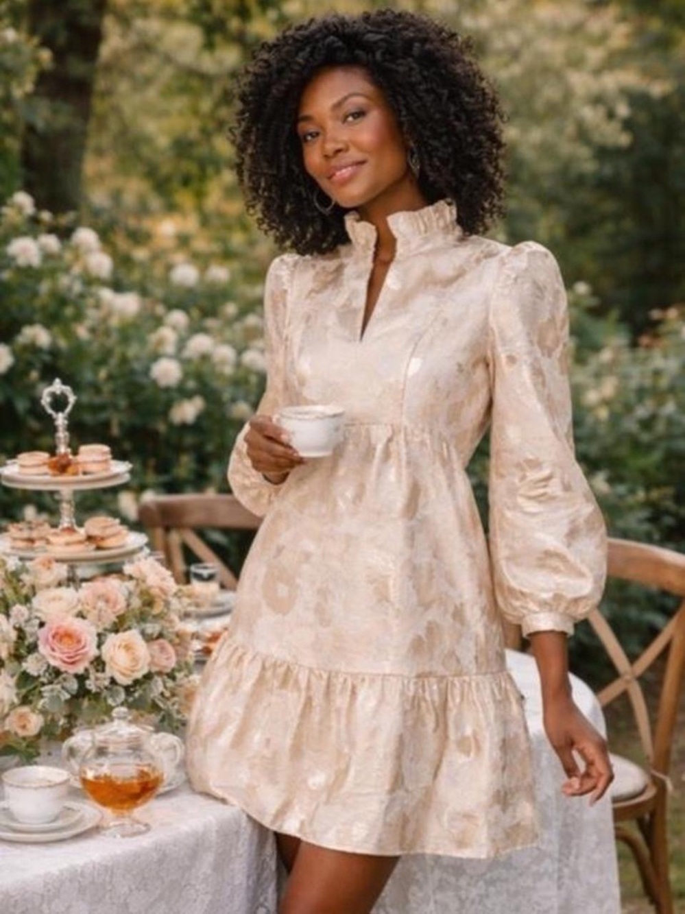 NWT Tuckernuck Tan Fil Coupe Palmerston Dress
